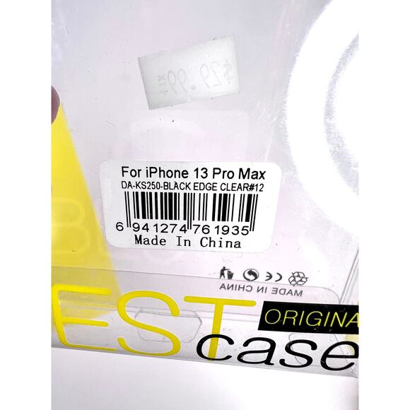 Best Case Original Cell Phone Case For iPhone 13 Pro Max Clear/Black - Picture 3 of 7